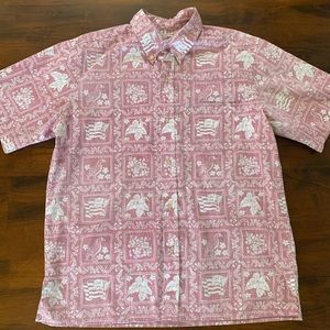 Reyn Spooner Hawaiian Aloha Shirt Flag
